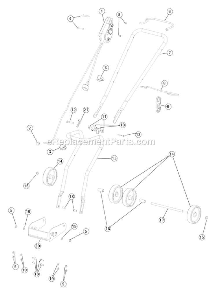 Page A Diagram and Parts List for 31A-040-701 2005-2 Yard Man Snow Blower